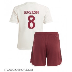 Bayern Munich Leon Goretzka #8 Terza Maglia Bambino 2023-24 Manica Corta (+ Pantaloni corti)